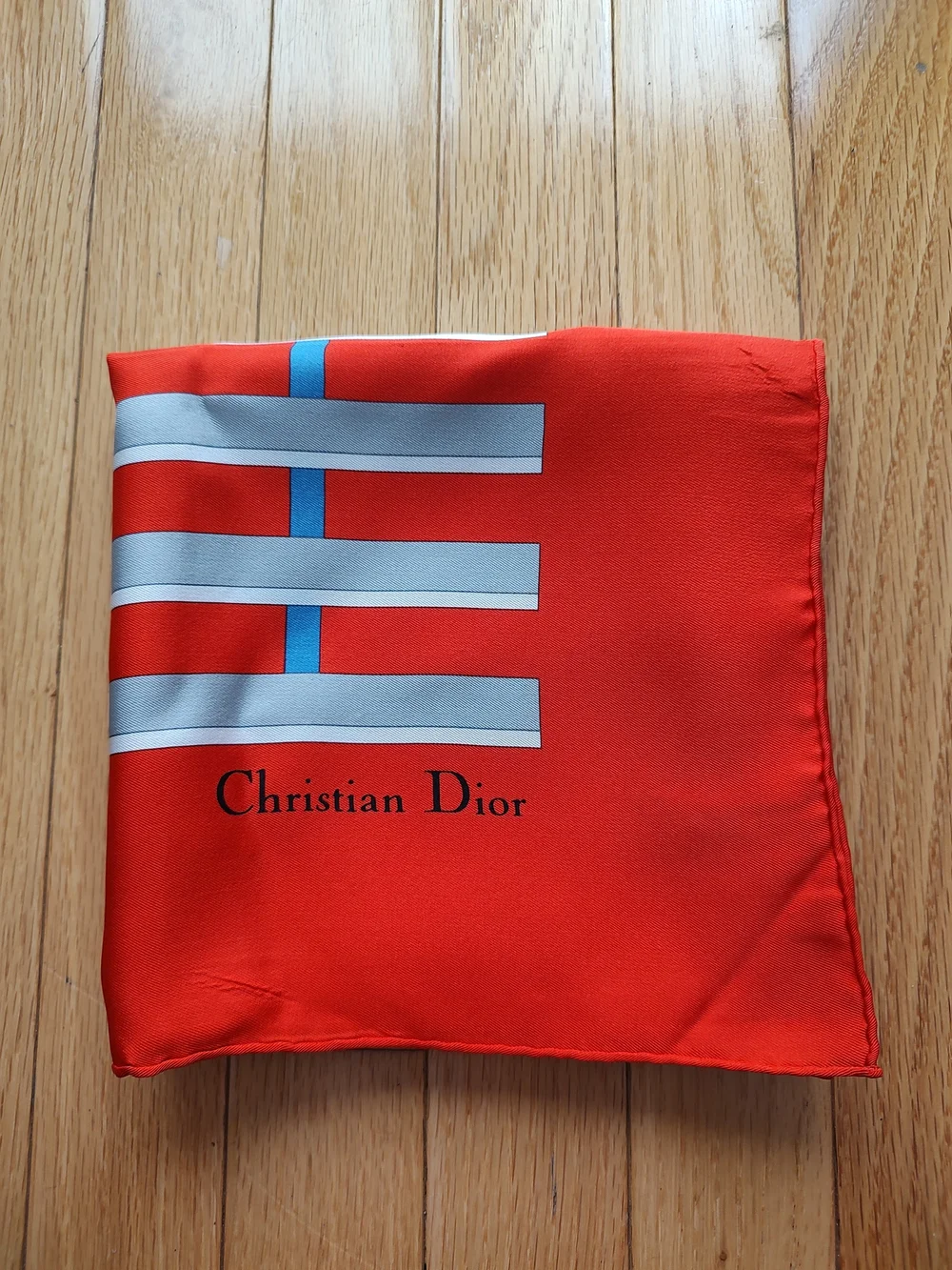 Dior silk striped large scarf EUC